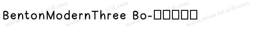 BentonModernThree Bo字体转换